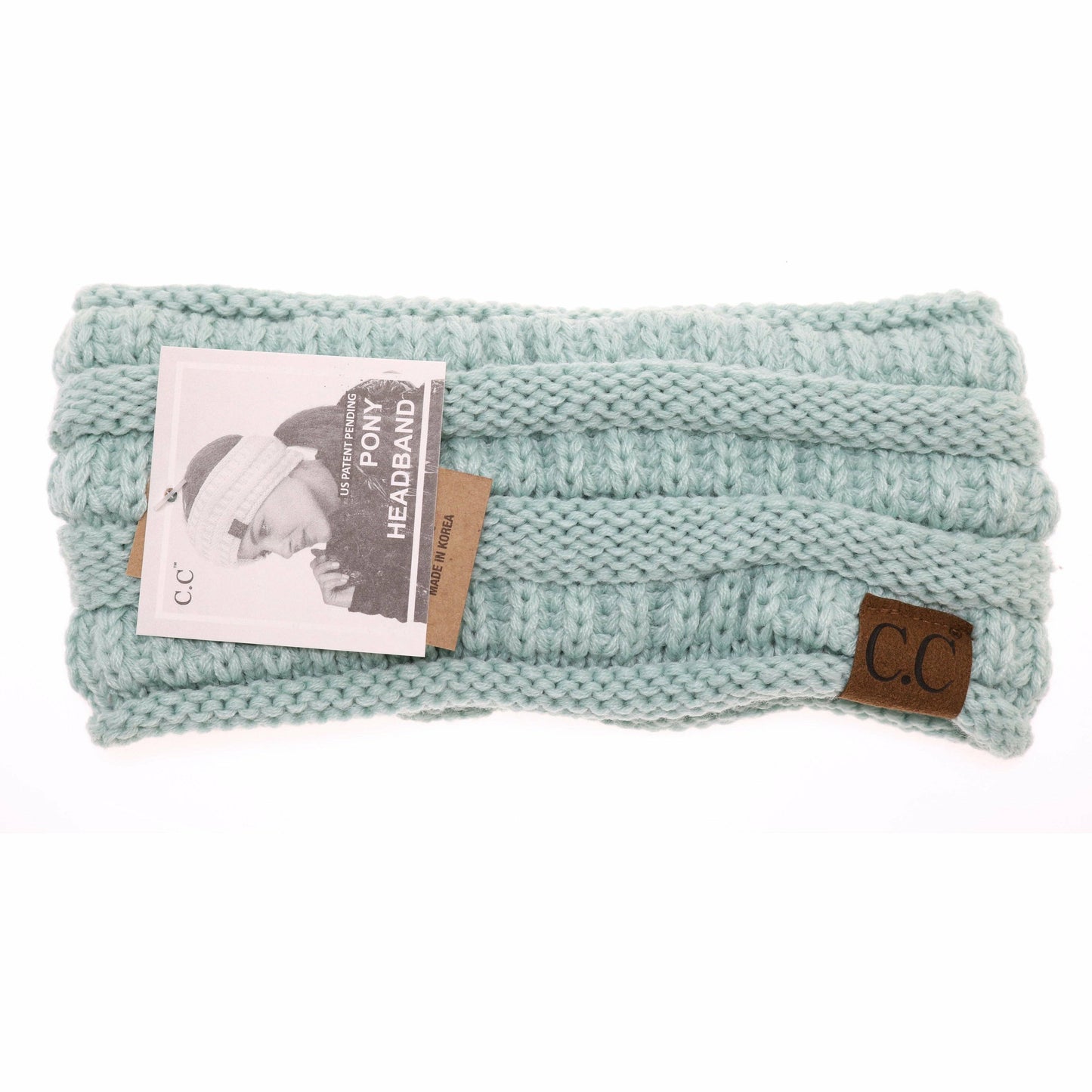 Solid Ribbed Ponytail Headband