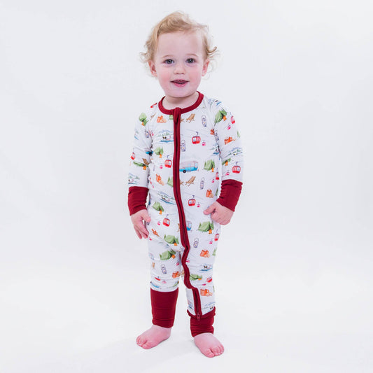 Bamboo Baby Convertible Zipper Pajama Campfire Crew