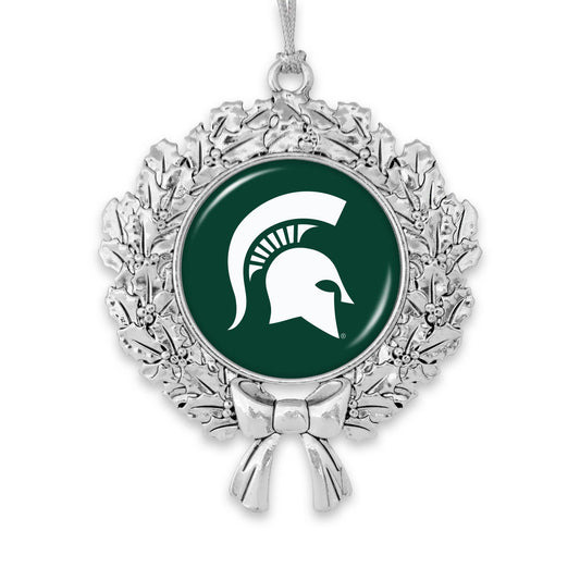 Michigan State Spartans-Wreath Ornament