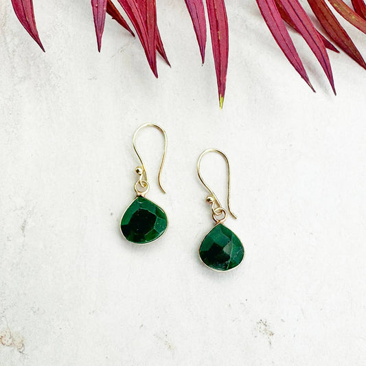 Semi-Precious Stone - Mica Green earrings