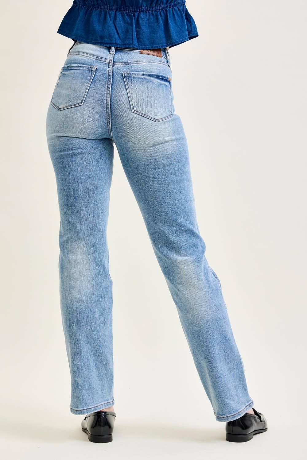 Stella- High rise Tummy Control Straight Judy blue jeans