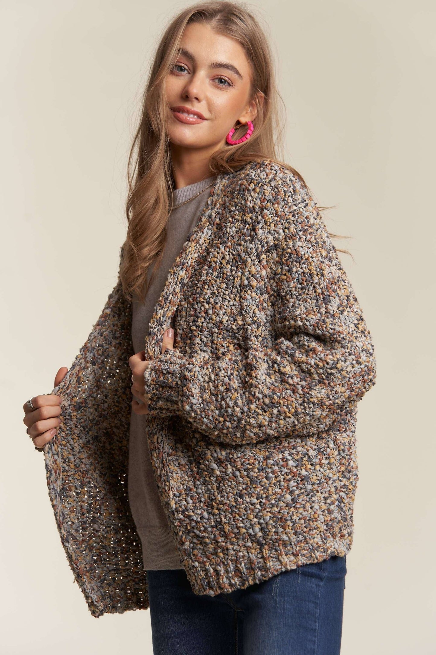 Multicolor cardigan sweater