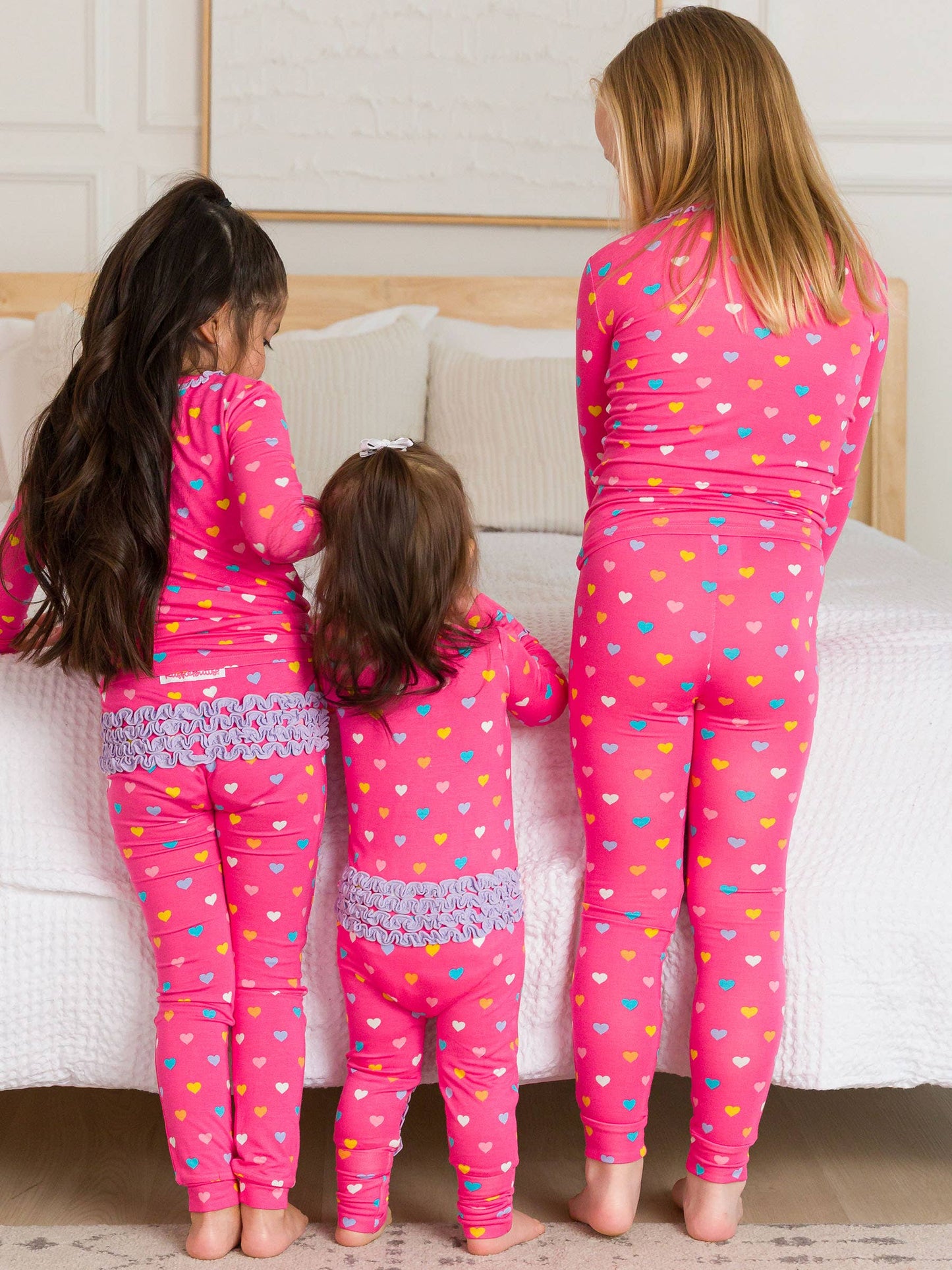 Hearts Convertible Ruffle Footie Pj