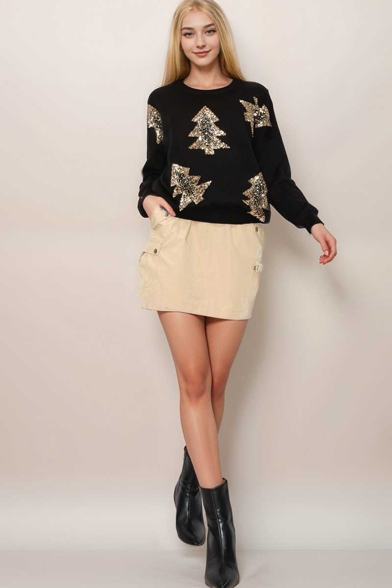 Xmas Tree Sequins sweater