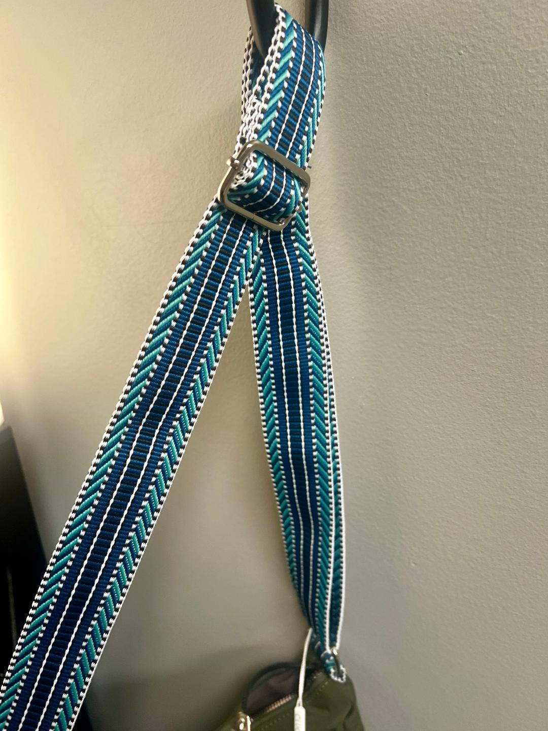 Green nylon crossbody bag