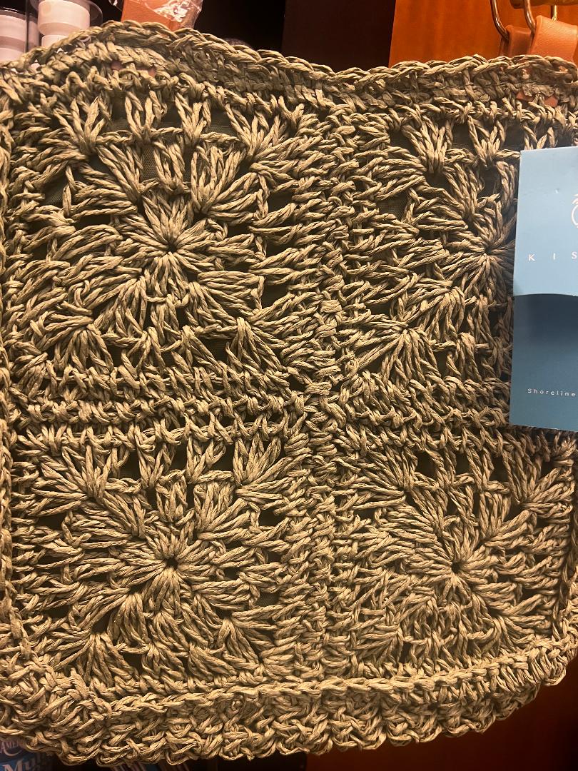 Straw tote bag - floral woven