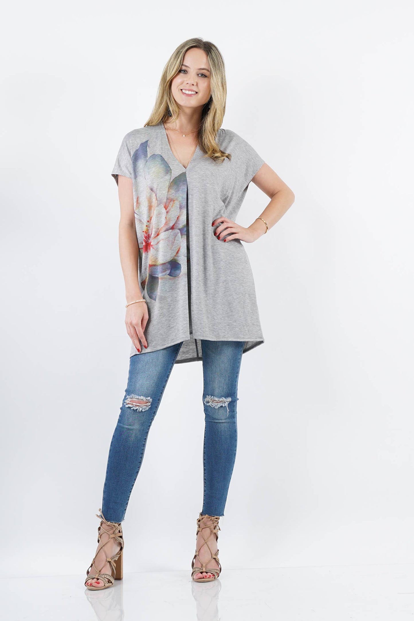 Grey Sublimation loose fit tunic