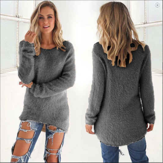 Grey Casual Long Sleeve Crew neck Pullover Sweater