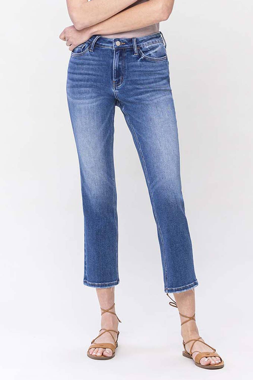 Super High rise ankle straight jeans - Lovervet by Vervet