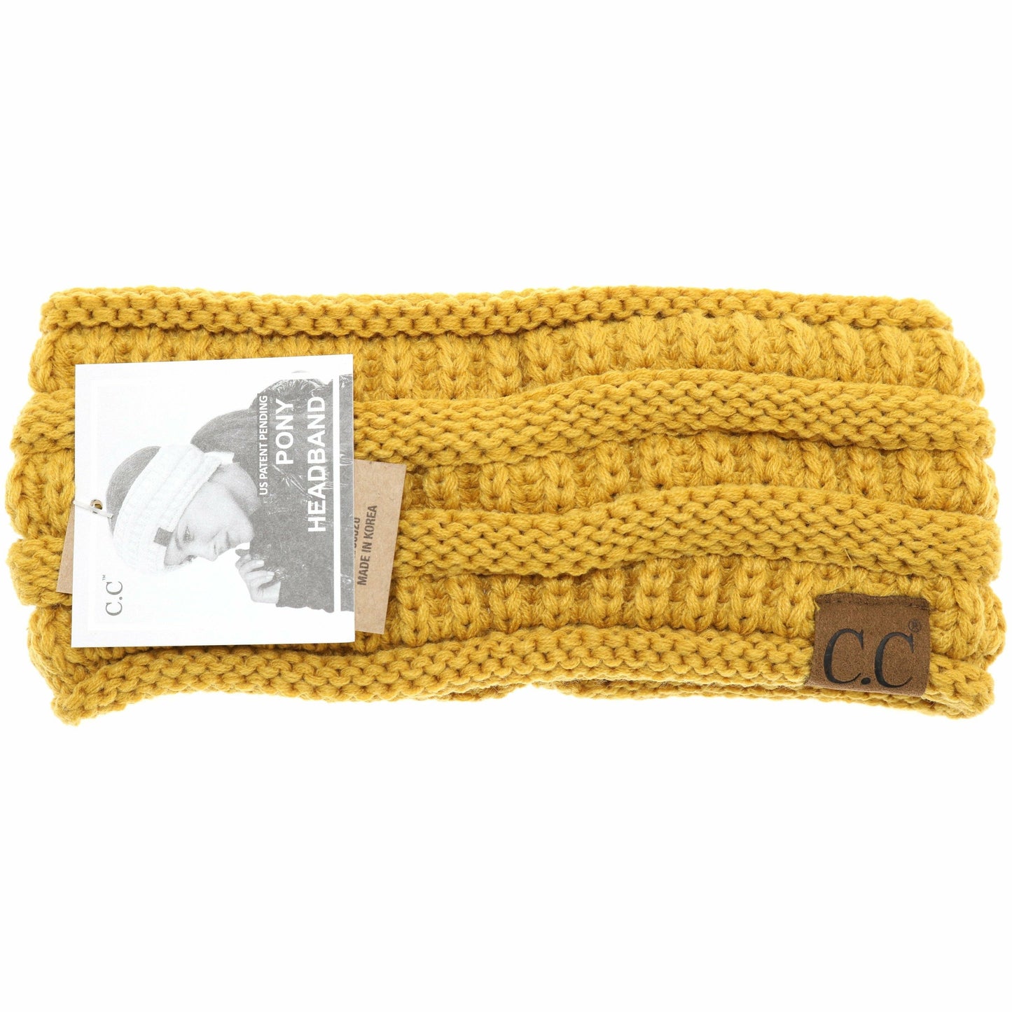 Solid Ribbed Ponytail Headband