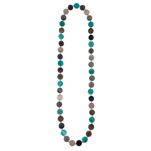 Omala Azure Coast Collection Necklace - Long Round Beads