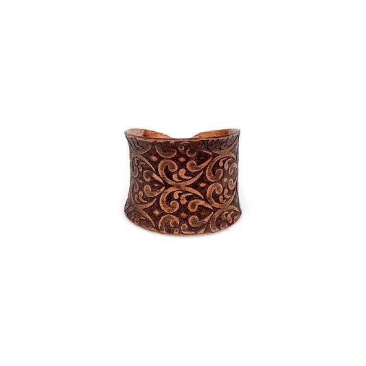 Brown Ornate patina ring