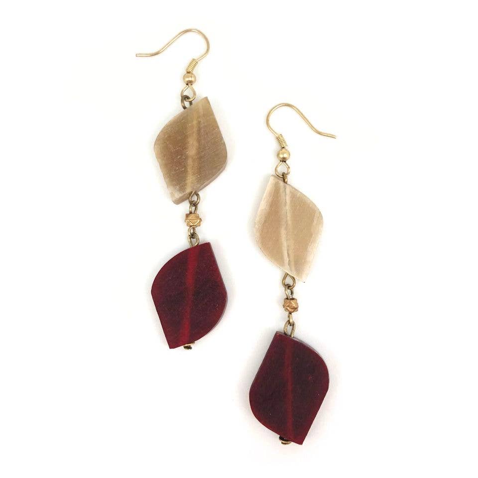 Omala Autumn Neutrals Collection Earrings - Long Shape