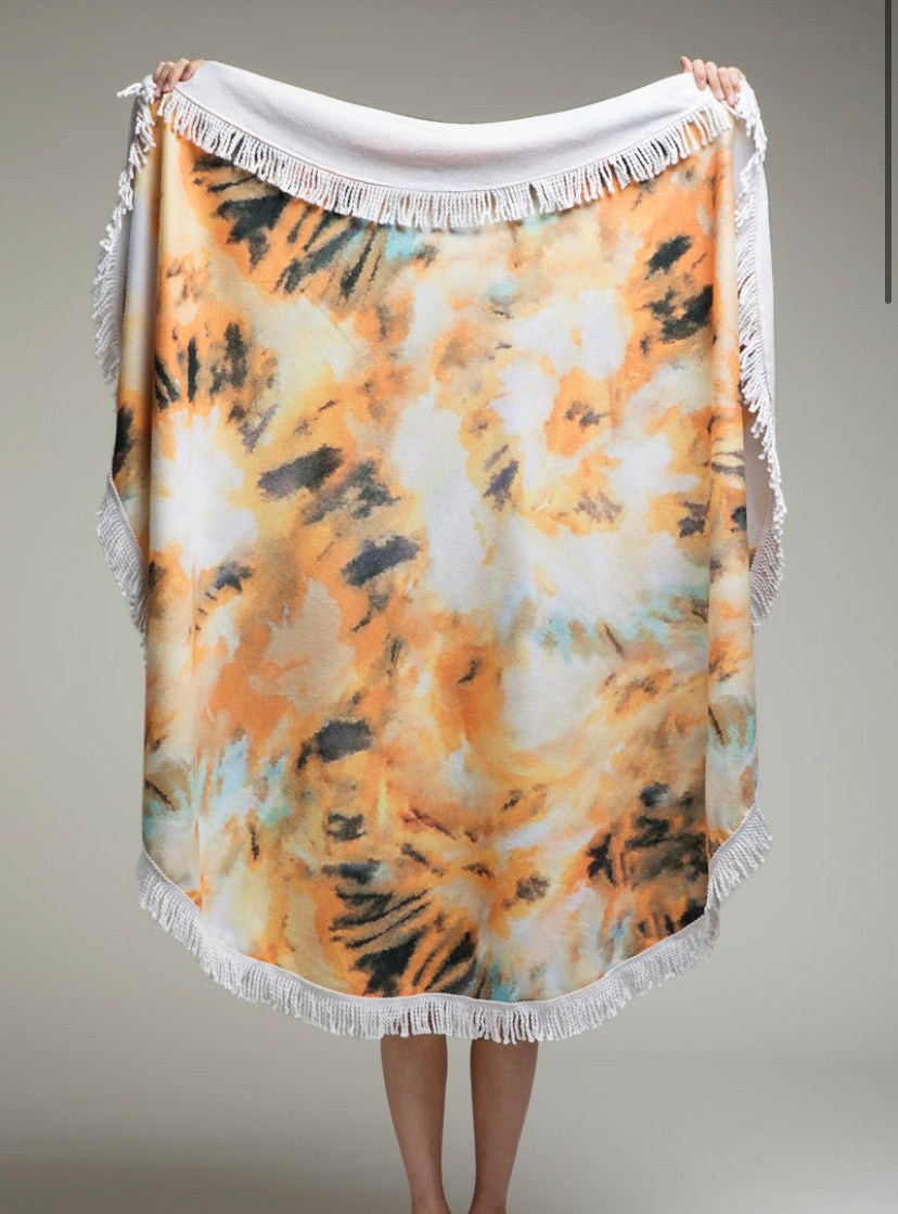 Rustic Aurora Tie-Dye Towel