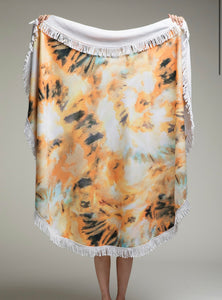 Rustic Aurora Tie-Dye Towel