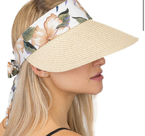 Floral visor hat