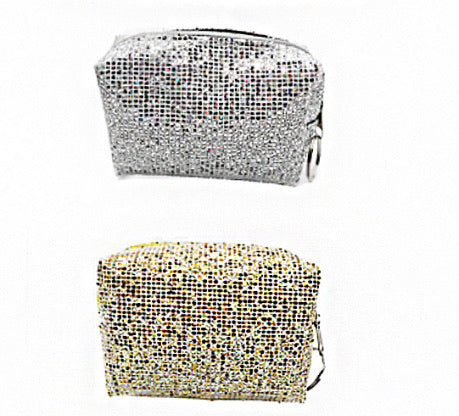 Glitter embellished coin bag