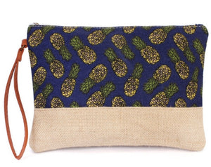 Pineapple wristlet bag