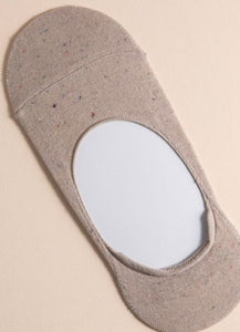 Melange Knitted No show Socks- Grey