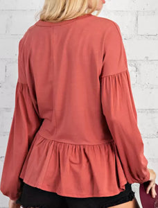 Puff sleeve top