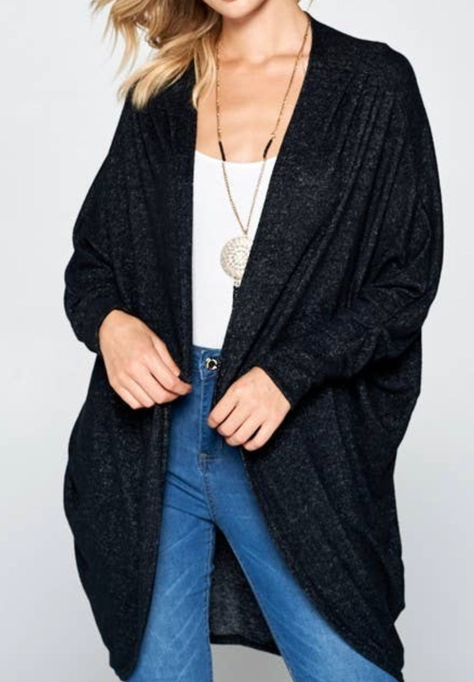 Hacci circle cardigan