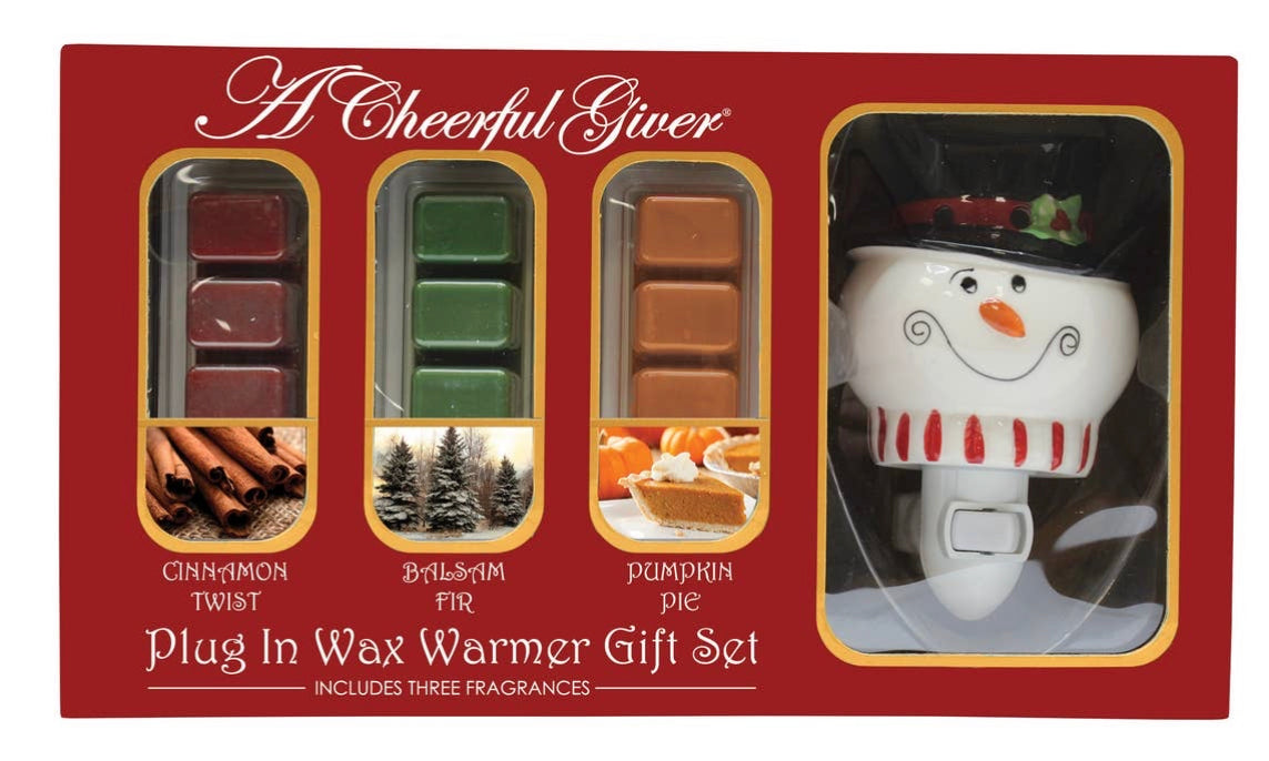 Snowman wax warmer gift set