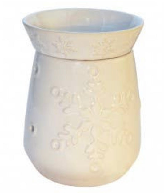 Tabletop snowflake wax warmer