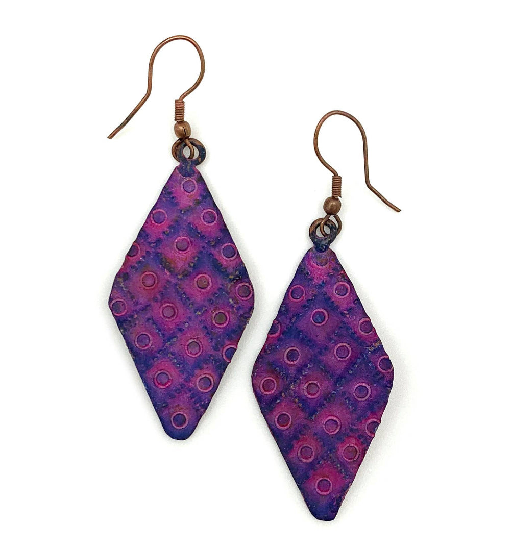 Fuchsia and purple earrings