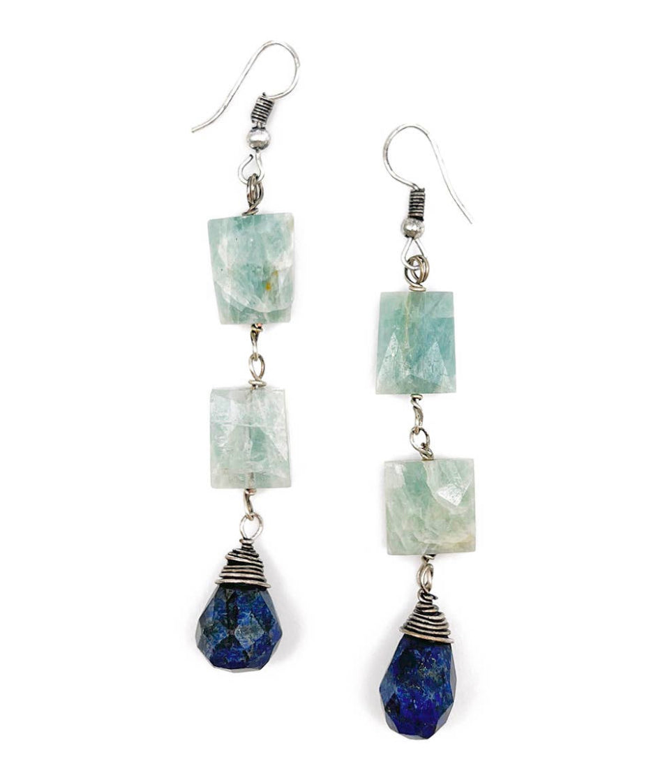 Cascading stone earrings