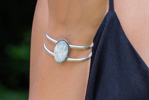 Dentric Opal stone cuff bracelet