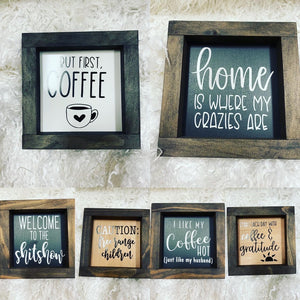 Farmhouse sign 6x6 Handmade