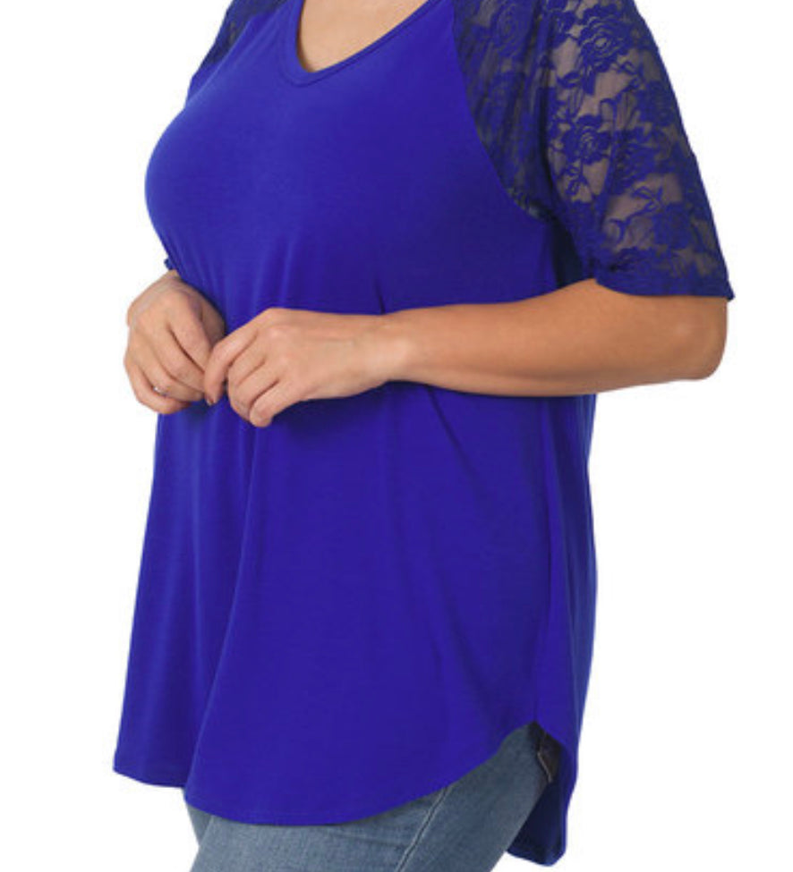 Lace detail top