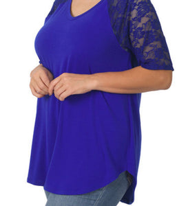 Lace detail top