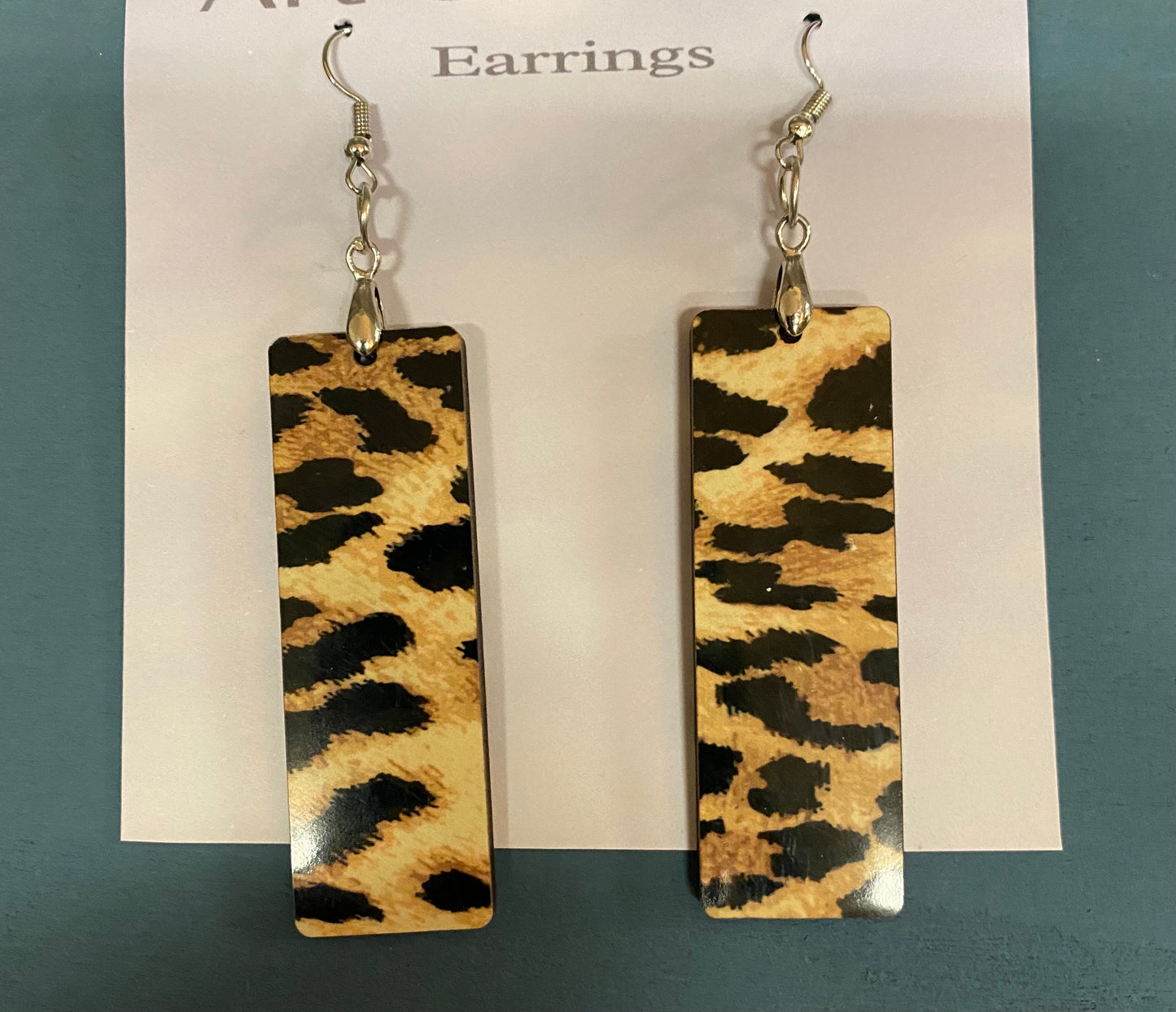 Leopard print earrings