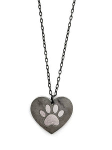 Paw print necklace